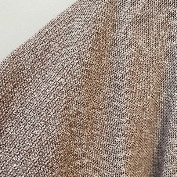 Eileen Fisher Organic Linen Cotton Long Open Cardigan Cocoa Cream XL - Picture 6 of 10